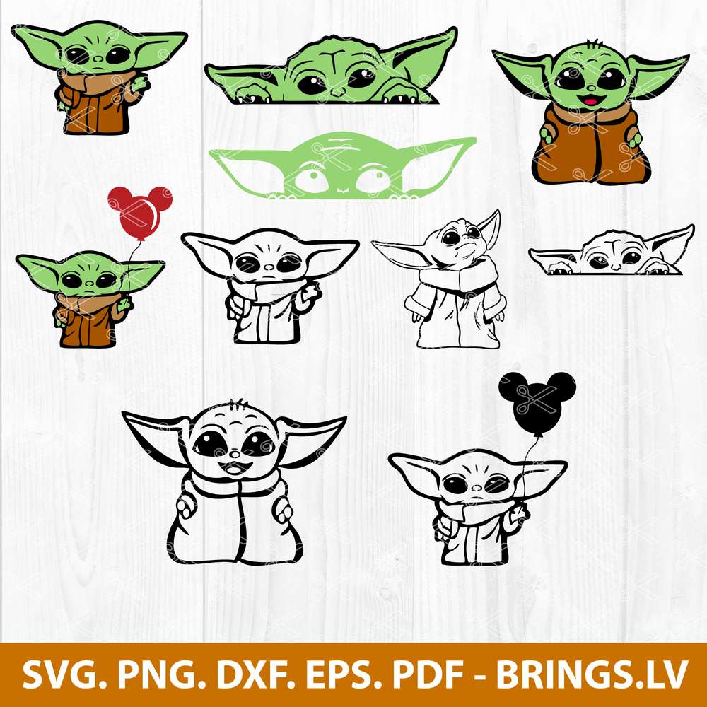 Digital Clipart Png Baby Yoda Svg Layered Item Digital Vector Cut File