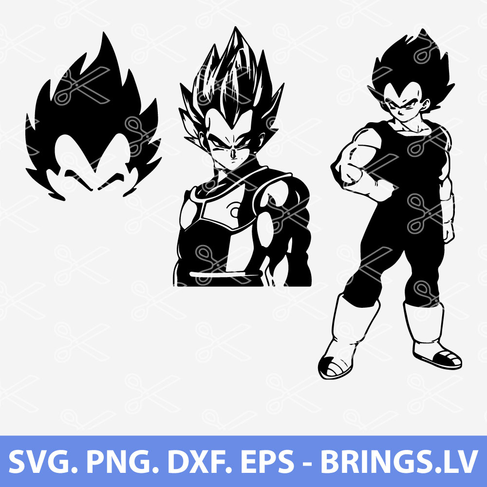 Vegeta SVG Dragon Ball SVG Anime SVG PNG DXF EPS Cut Files