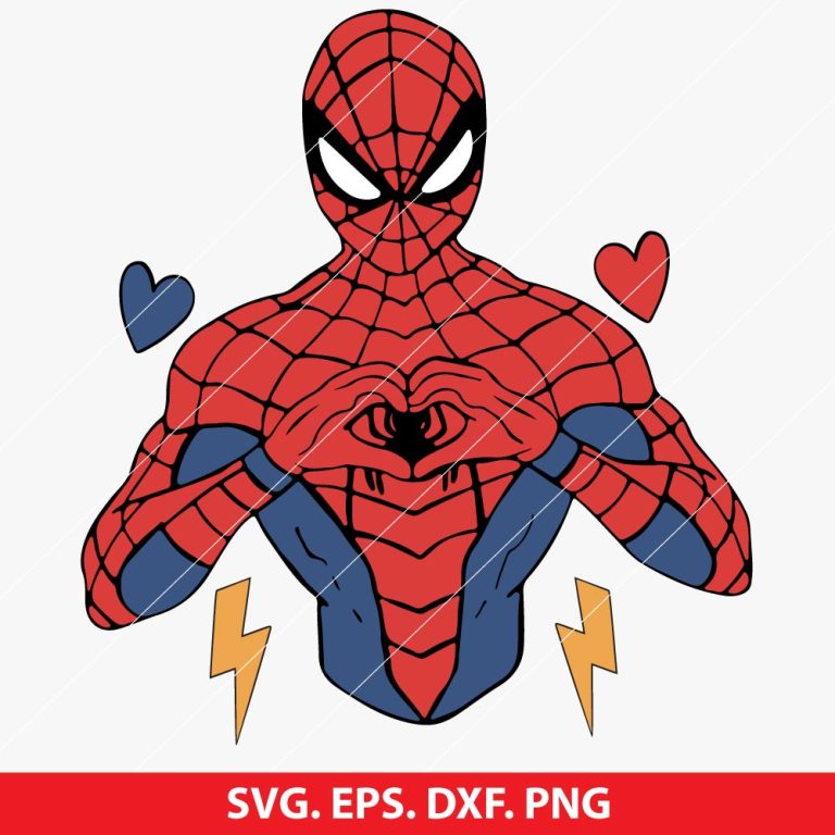 Spider Man Valentine S Svg Spiderman Heart Svg Superhero Svg