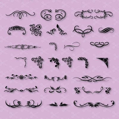 Decorative Elements SVG and DXF Cut File