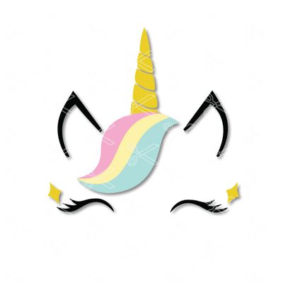 Unicorn Face Svg And Dxf Cut Files