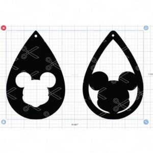 Mickey TearDrop Earring SVG
