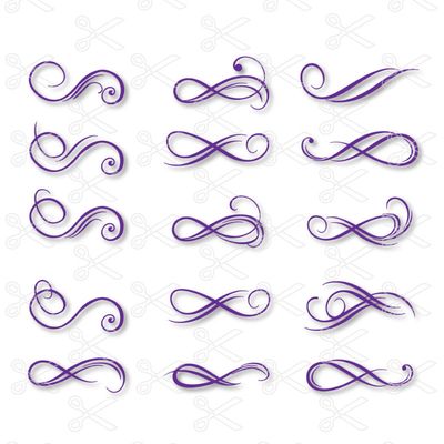 Swirls SVG and DXF Cut Files