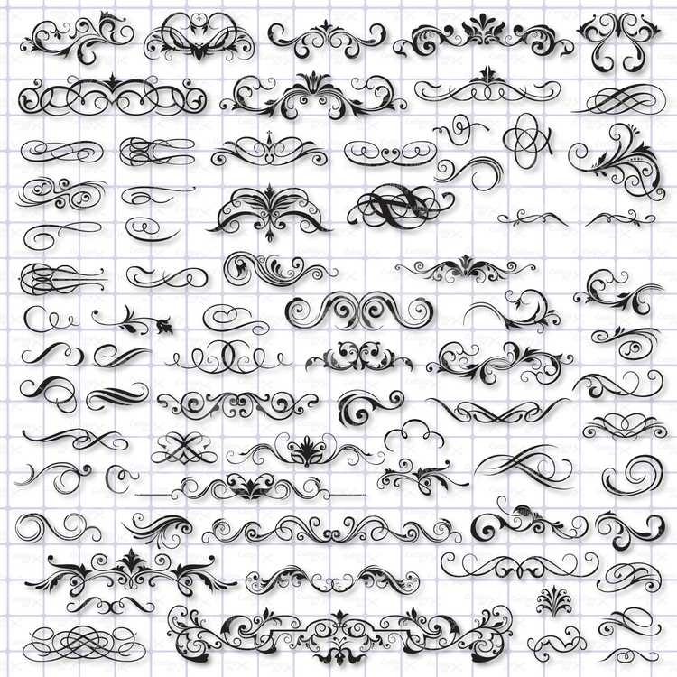 Download Dividers Bundle Svg Png Dxf Cut Files Swirls Svg File