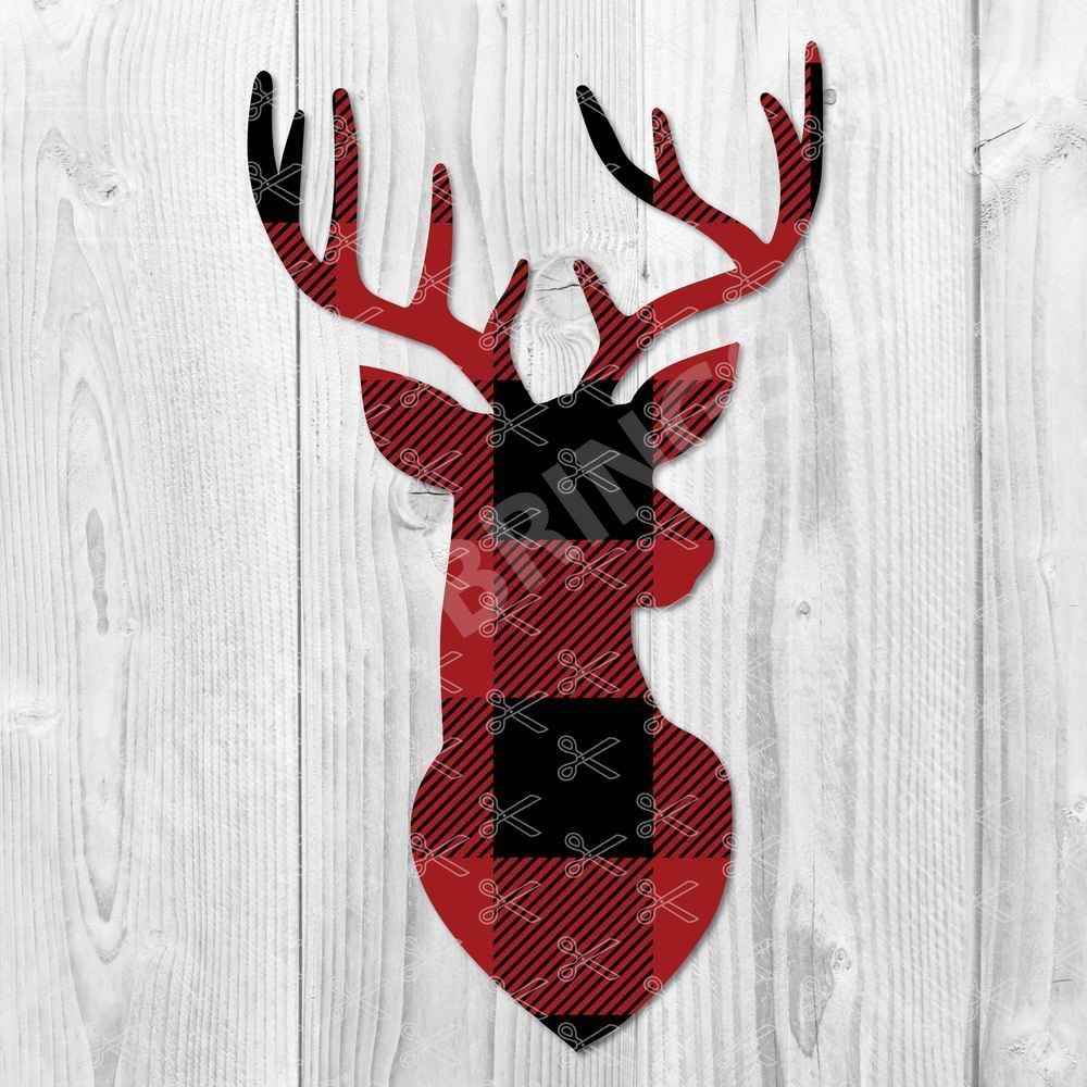 Buffalo-Plaid-Christmas-Deer-SVG
