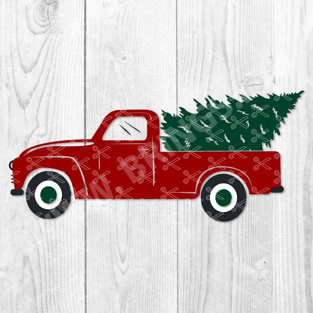 Christmas Truck Cut File Dxf Christmas Truck Tree Svg Sublimation Jpg Png Christmas Truck Svg Truck With Tree Svg Silhouette Cricut