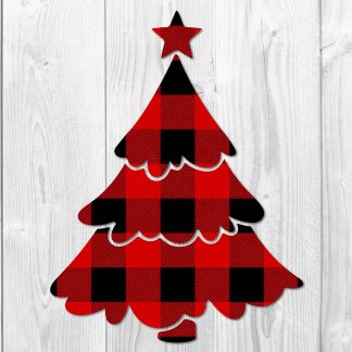 Christmas Tree Buffalo Plaid SVG