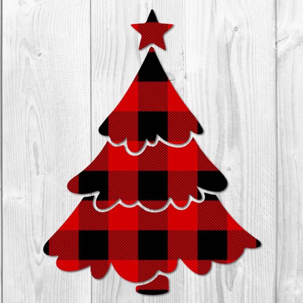 Christmas Tree Buffalo Plaid SVG