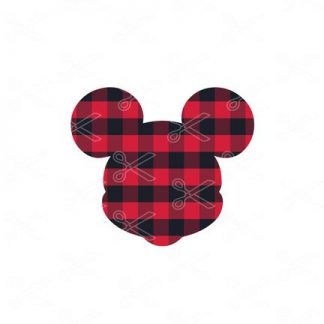 Download Disney Mickey Mouse Head Plaid SVG and DXF Cut files and use it to your DIY project!