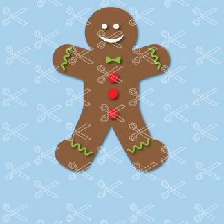 Download Gingerbread Man Christmas SVG and DXF Cut File and use it to your DIY project!