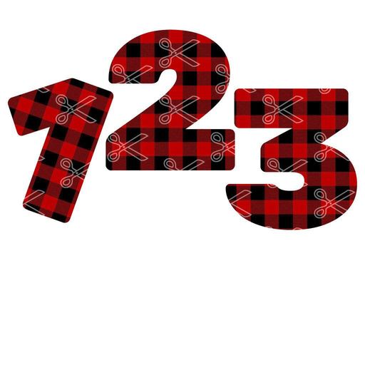 Plaid-numbers-1-to-10-SVG-and-DXF-Cut-files