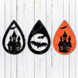 Download Halloween Teardrop Earring Svg And Dxf Cut Files