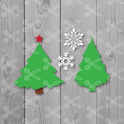 Download Christmas Tree Svg Cut File For Cricut And Silhouette Snowflake Svg