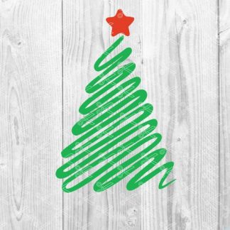 Download Hand drawn Christmas tree SVG and DXF Cut files and use it to your DIY project!