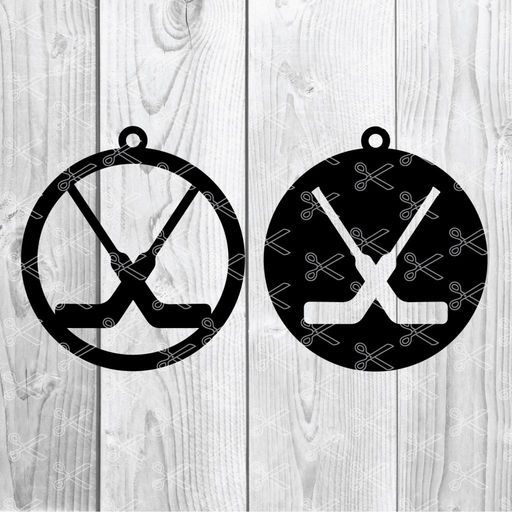 Hockey Earring SVG and DXF Cut File