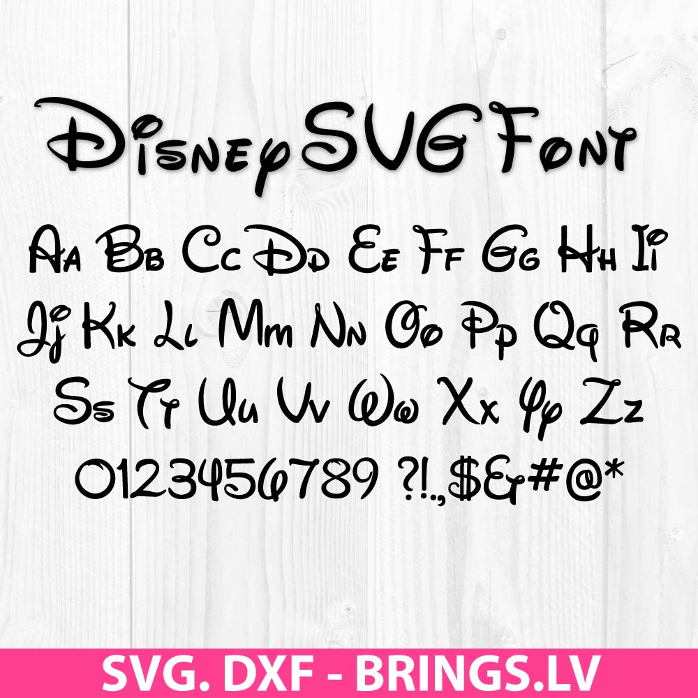 Disney font SVG