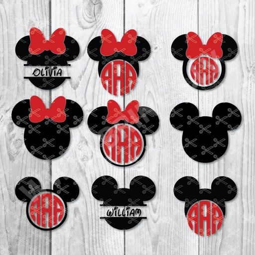 Mickey and Minnie Monogram SVG