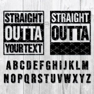 straight outta svg dxf png cut files - fortnite dxf