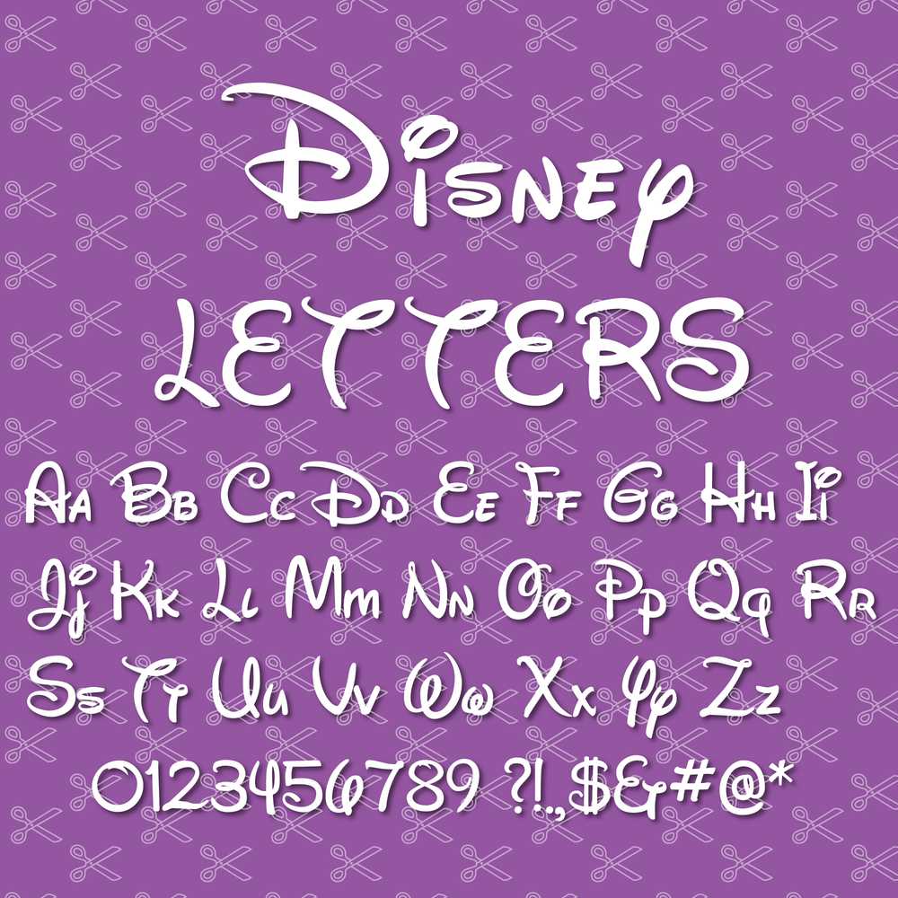 Walt Disney font SVG