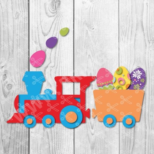 Easter Bunny Train Svg Png Dxf Cut Files