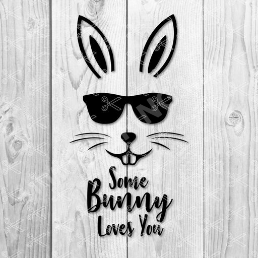 Bunny with glasses svg