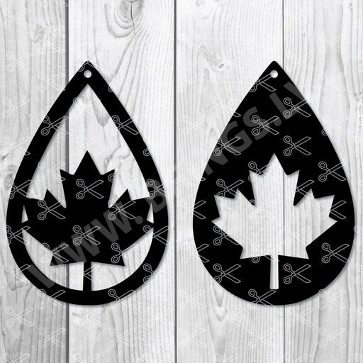 CANADA FLAG TEARDROP EARRING SVG