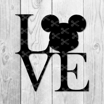 LOVE MICKEY MOUSE SVG