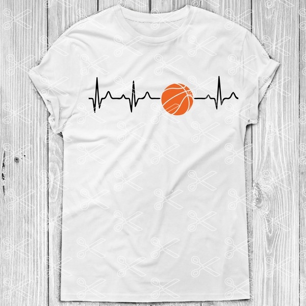 Basketball Heartbeat SVG