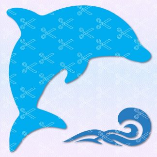Dolphin Waves SVG