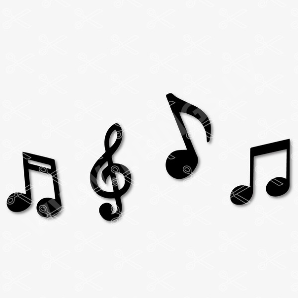 Download Music Notes Svg Dxf Png Cut Files