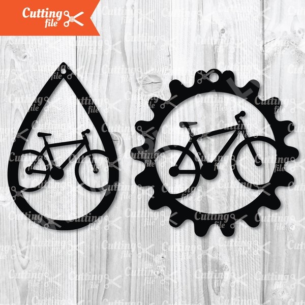 Bicycle Earring SVG