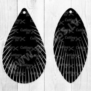 Feather Fringe Earring SVG Cut Files