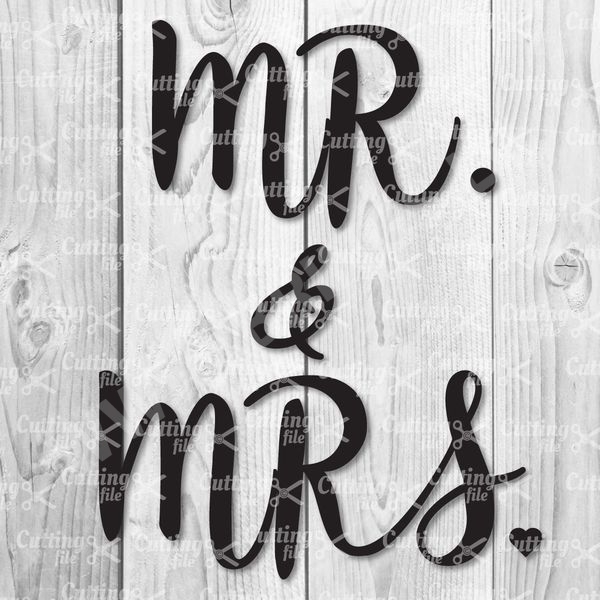 Mr and Mrs SVG and PNG file