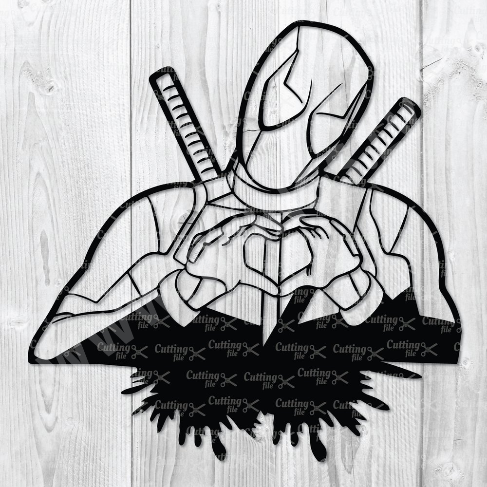 deadpool svg cut file cricut file