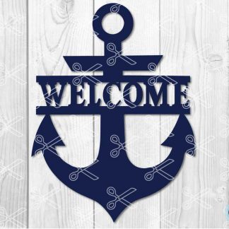 Anchor Welcome Sign SVG