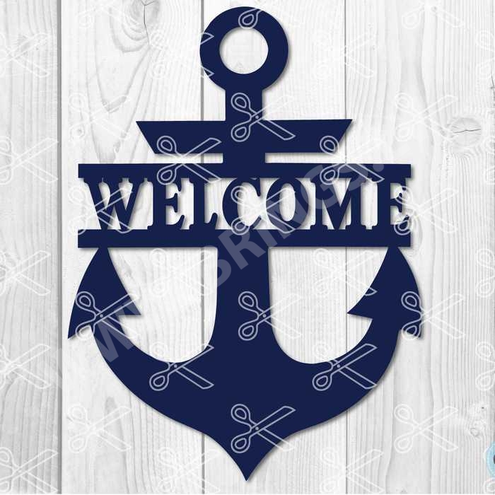 Download Anchor Welcome Sign Svg Dxf Png Cut Files