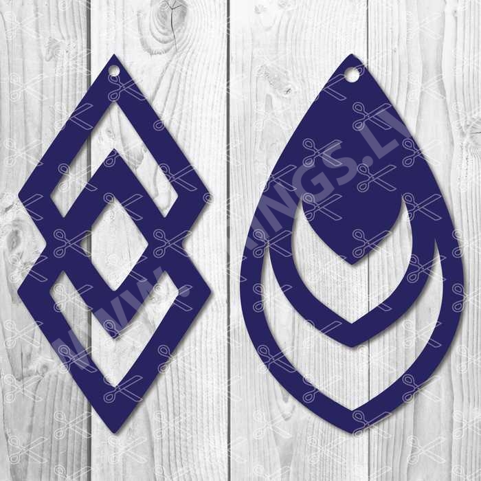 Earring Template Svg Dxf Png Cut File