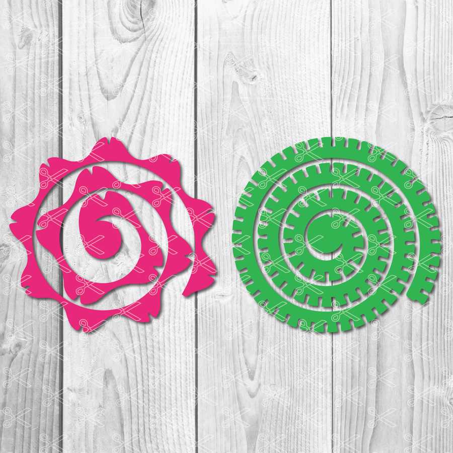 Rolled paper flowers svg