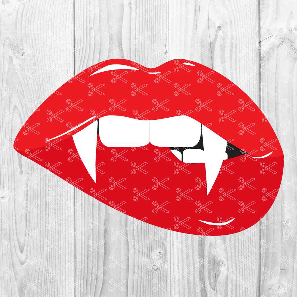 Vampire Red Lips SVG