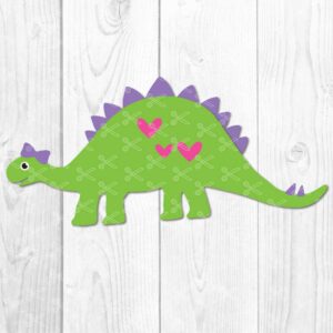 Girl Dinosaur SVG