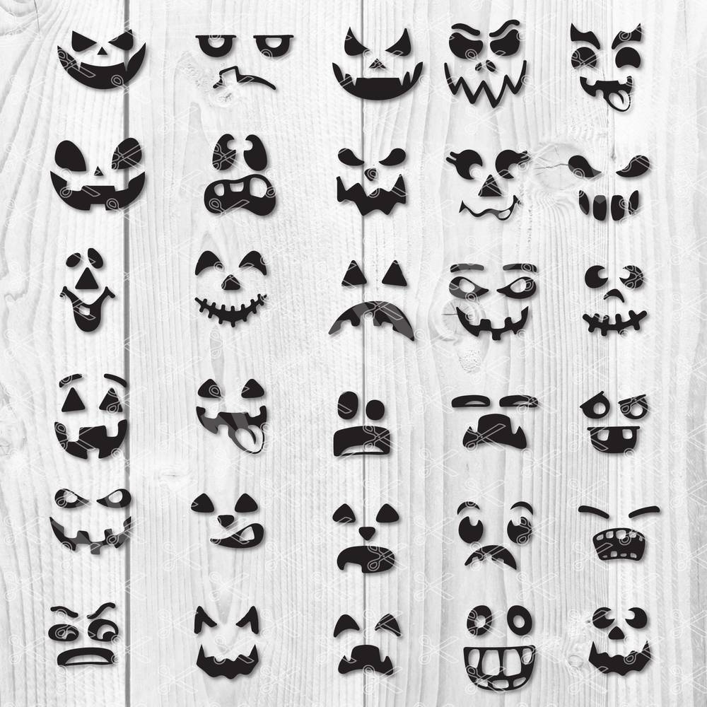 Pumpkin Face Svg Bundle Halloween Faces Svg