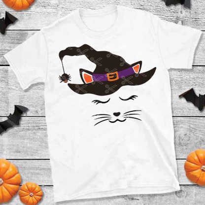 Witch Cat Halloween SVG PNG DXF Cut Files