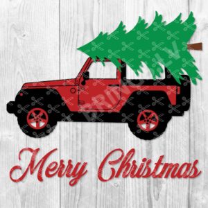 Christmas Jeep SVG