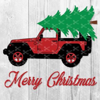 Christmas Jeep Svg Dxf Png Cut Files