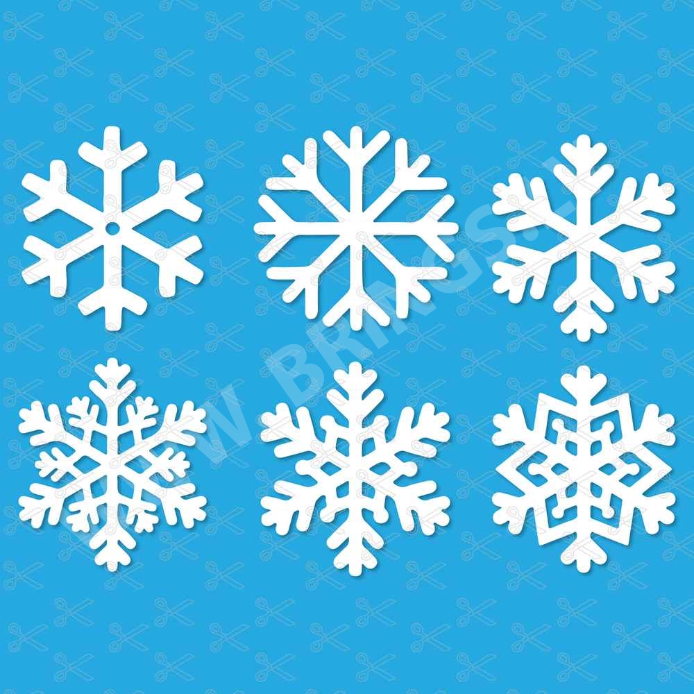 5 Snowflake SVG Cut Files
