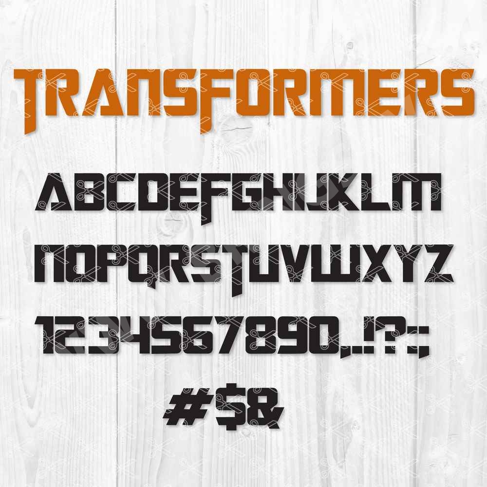 Transformers Font SVG