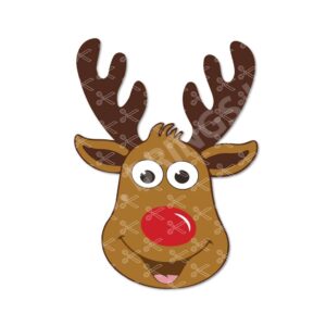 Christmas Reindeer Face SVG