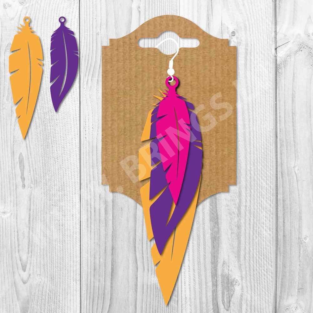 Earring Feather SVG