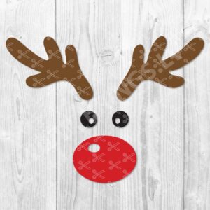 Reindeer Face SVG Cut File