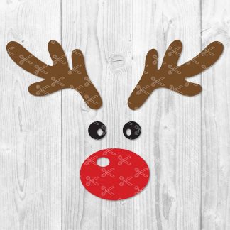 Reindeer Face SVG Cut File
